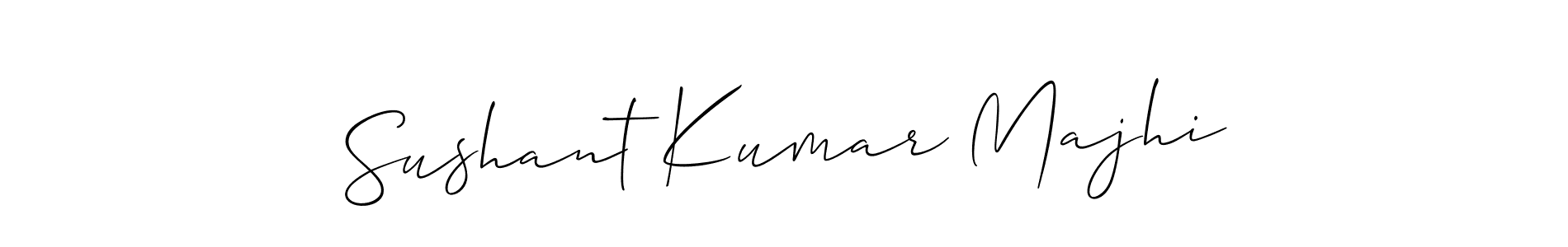 Also You can easily find your signature by using the search form. We will create Sushant Kumar Majhi name handwritten signature images for you free of cost using Allison_Script sign style. Sushant Kumar Majhi signature style 2 images and pictures png