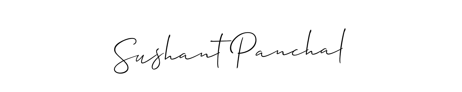 Use a signature maker to create a handwritten signature online. With this signature software, you can design (Allison_Script) your own signature for name Sushant Panchal. Sushant Panchal signature style 2 images and pictures png