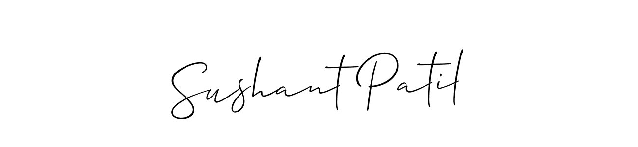 Create a beautiful signature design for name Sushant Patil. With this signature (Allison_Script) fonts, you can make a handwritten signature for free. Sushant Patil signature style 2 images and pictures png