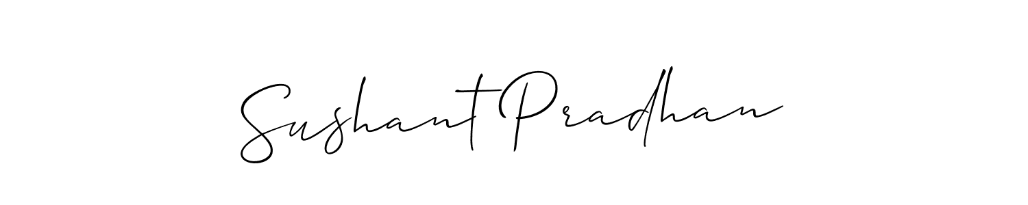 How to make Sushant Pradhan name signature. Use Allison_Script style for creating short signs online. This is the latest handwritten sign. Sushant Pradhan signature style 2 images and pictures png