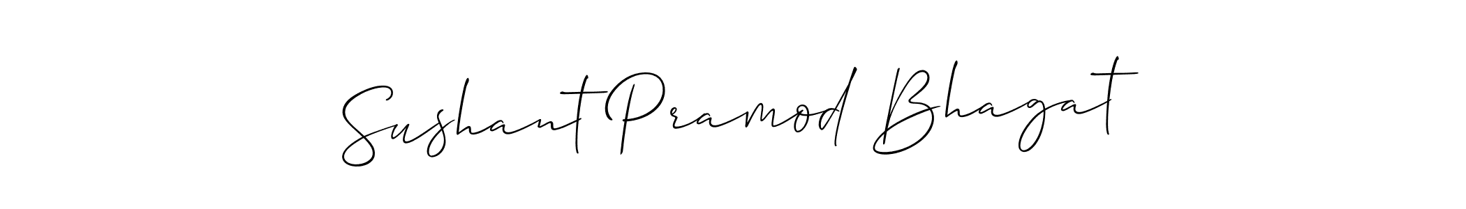 if you are searching for the best signature style for your name Sushant Pramod Bhagat. so please give up your signature search. here we have designed multiple signature styles  using Allison_Script. Sushant Pramod Bhagat signature style 2 images and pictures png
