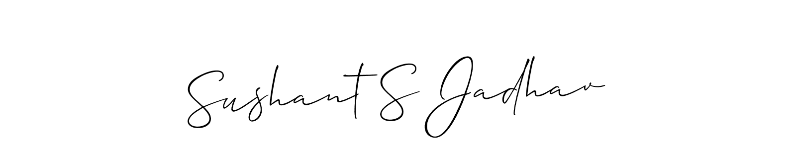 Create a beautiful signature design for name Sushant S Jadhav. With this signature (Allison_Script) fonts, you can make a handwritten signature for free. Sushant S Jadhav signature style 2 images and pictures png