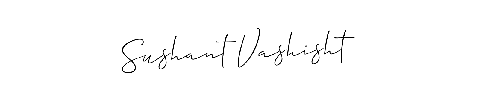 The best way (Allison_Script) to make a short signature is to pick only two or three words in your name. The name Sushant Vashisht include a total of six letters. For converting this name. Sushant Vashisht signature style 2 images and pictures png