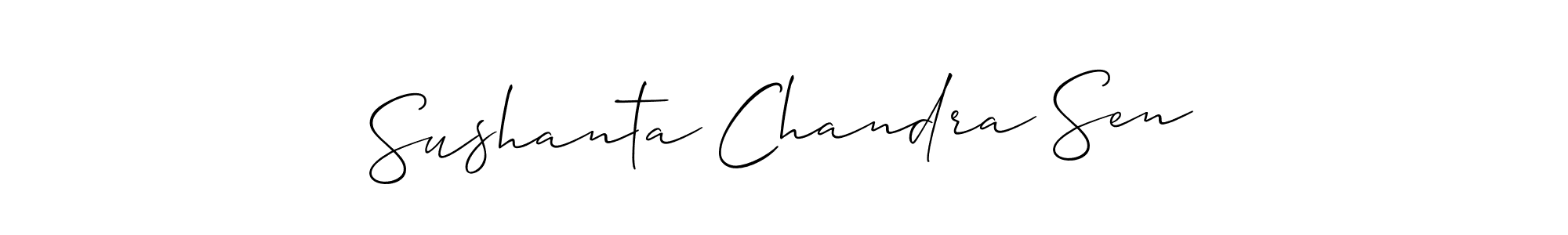 Use a signature maker to create a handwritten signature online. With this signature software, you can design (Allison_Script) your own signature for name Sushanta Chandra Sen. Sushanta Chandra Sen signature style 2 images and pictures png