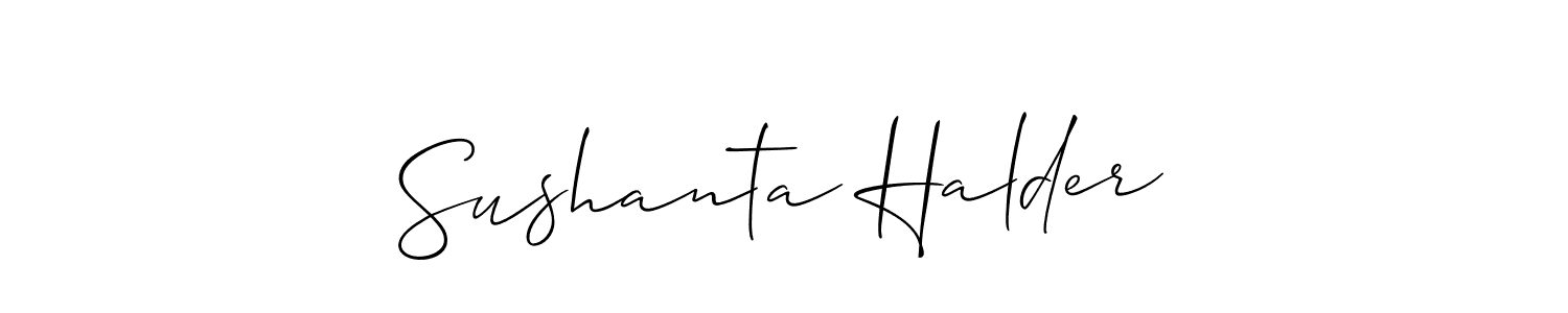 How to make Sushanta Halder signature? Allison_Script is a professional autograph style. Create handwritten signature for Sushanta Halder name. Sushanta Halder signature style 2 images and pictures png