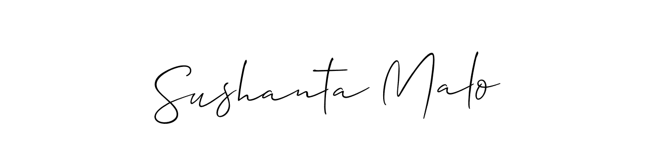 Create a beautiful signature design for name Sushanta Malo. With this signature (Allison_Script) fonts, you can make a handwritten signature for free. Sushanta Malo signature style 2 images and pictures png