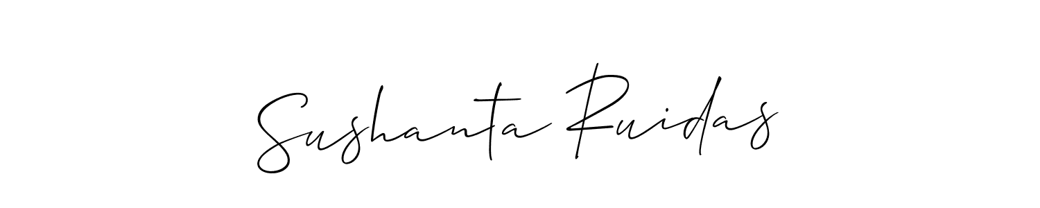 Make a beautiful signature design for name Sushanta Ruidas. With this signature (Allison_Script) style, you can create a handwritten signature for free. Sushanta Ruidas signature style 2 images and pictures png