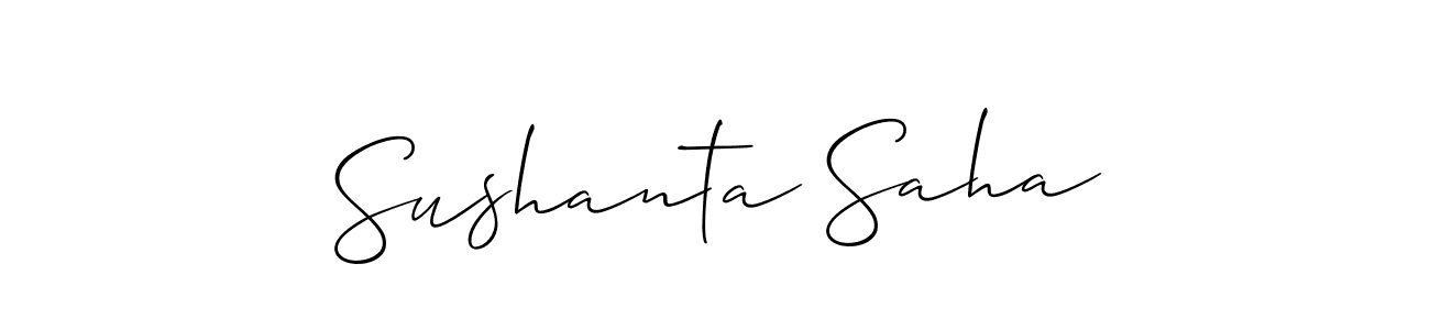 Design your own signature with our free online signature maker. With this signature software, you can create a handwritten (Allison_Script) signature for name Sushanta Saha. Sushanta Saha signature style 2 images and pictures png