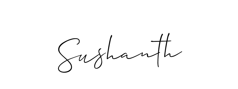 if you are searching for the best signature style for your name Sushanth. so please give up your signature search. here we have designed multiple signature styles  using Allison_Script. Sushanth signature style 2 images and pictures png