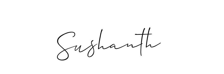 The best way (Allison_Script) to make a short signature is to pick only two or three words in your name. The name Sushanth  include a total of six letters. For converting this name. Sushanth  signature style 2 images and pictures png