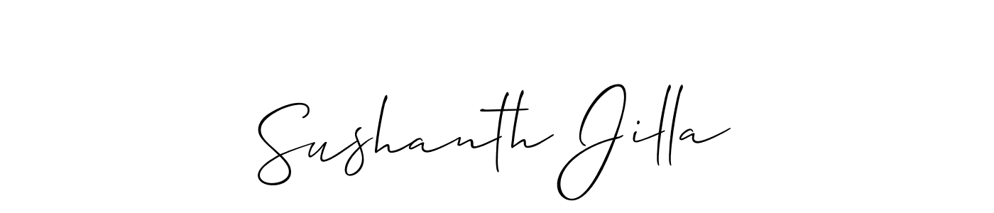 Design your own signature with our free online signature maker. With this signature software, you can create a handwritten (Allison_Script) signature for name Sushanth Jilla. Sushanth Jilla signature style 2 images and pictures png