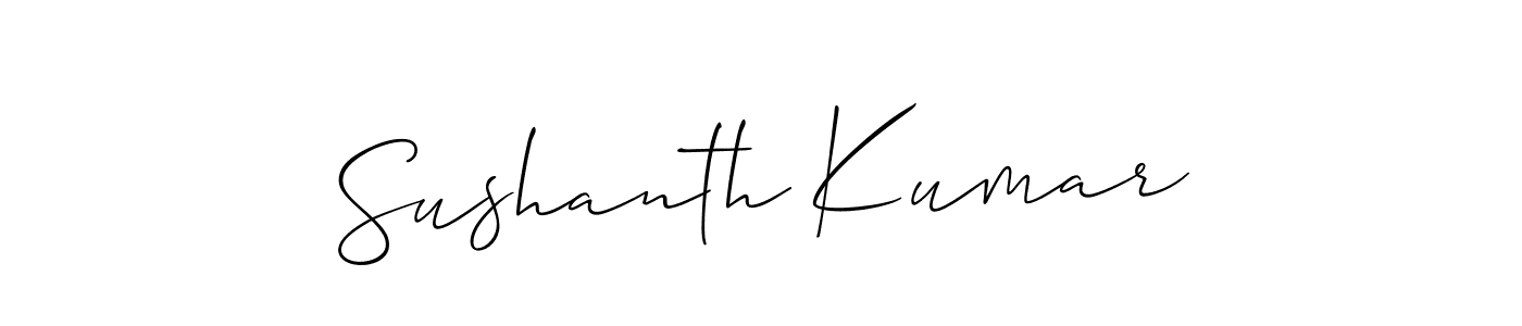 This is the best signature style for the Sushanth Kumar name. Also you like these signature font (Allison_Script). Mix name signature. Sushanth Kumar signature style 2 images and pictures png