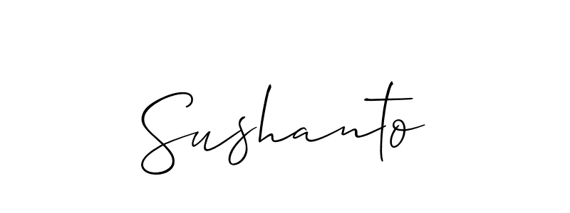 Sushanto stylish signature style. Best Handwritten Sign (Allison_Script) for my name. Handwritten Signature Collection Ideas for my name Sushanto. Sushanto signature style 2 images and pictures png