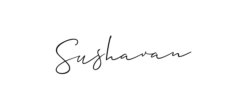 Sushavan stylish signature style. Best Handwritten Sign (Allison_Script) for my name. Handwritten Signature Collection Ideas for my name Sushavan. Sushavan signature style 2 images and pictures png
