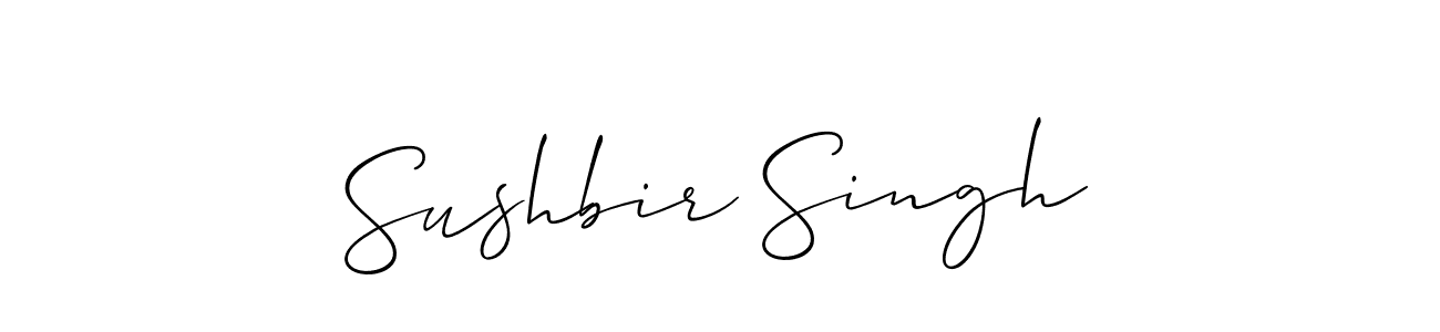 Use a signature maker to create a handwritten signature online. With this signature software, you can design (Allison_Script) your own signature for name Sushbir Singh. Sushbir Singh signature style 2 images and pictures png