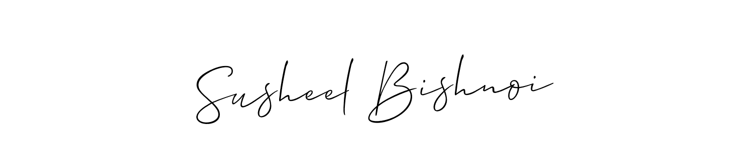 Use a signature maker to create a handwritten signature online. With this signature software, you can design (Allison_Script) your own signature for name Susheel Bishnoi. Susheel Bishnoi signature style 2 images and pictures png