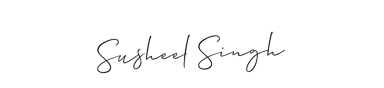 Design your own signature with our free online signature maker. With this signature software, you can create a handwritten (Allison_Script) signature for name Susheel Singh. Susheel Singh signature style 2 images and pictures png