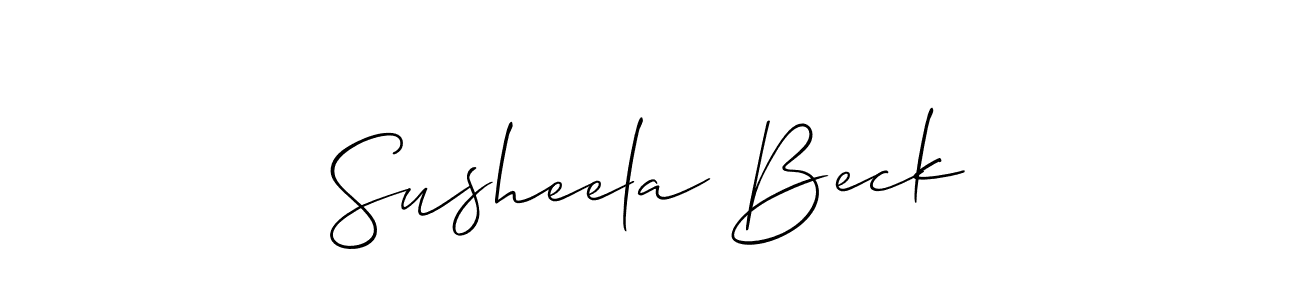 How to make Susheela Beck signature? Allison_Script is a professional autograph style. Create handwritten signature for Susheela Beck name. Susheela Beck signature style 2 images and pictures png