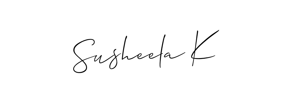 How to Draw Susheela K signature style? Allison_Script is a latest design signature styles for name Susheela K. Susheela K signature style 2 images and pictures png