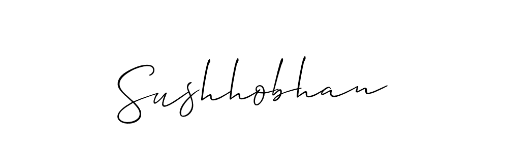 Design your own signature with our free online signature maker. With this signature software, you can create a handwritten (Allison_Script) signature for name Sushhobhan. Sushhobhan signature style 2 images and pictures png