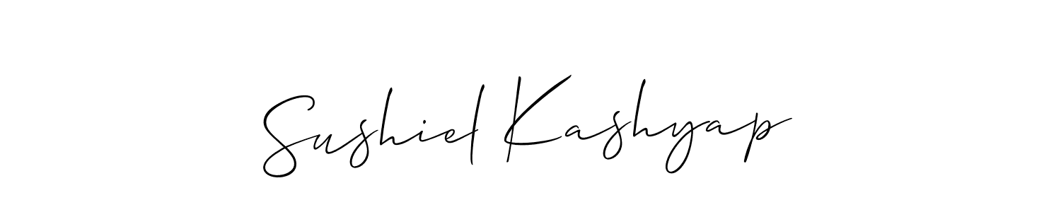 Sushiel Kashyap stylish signature style. Best Handwritten Sign (Allison_Script) for my name. Handwritten Signature Collection Ideas for my name Sushiel Kashyap. Sushiel Kashyap signature style 2 images and pictures png