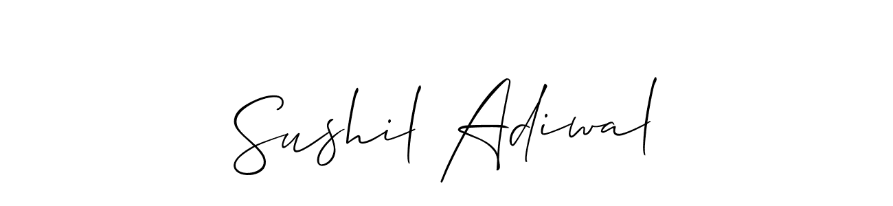 Also You can easily find your signature by using the search form. We will create Sushil Adiwal name handwritten signature images for you free of cost using Allison_Script sign style. Sushil Adiwal signature style 2 images and pictures png