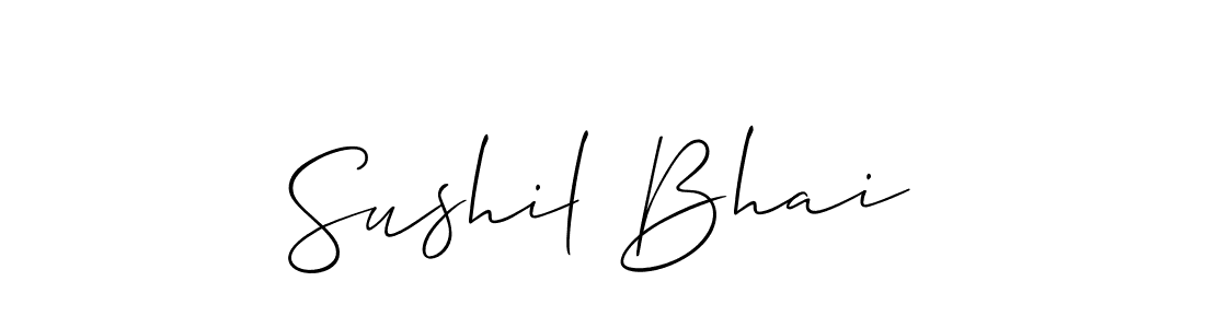 Make a beautiful signature design for name Sushil Bhai. With this signature (Allison_Script) style, you can create a handwritten signature for free. Sushil Bhai signature style 2 images and pictures png