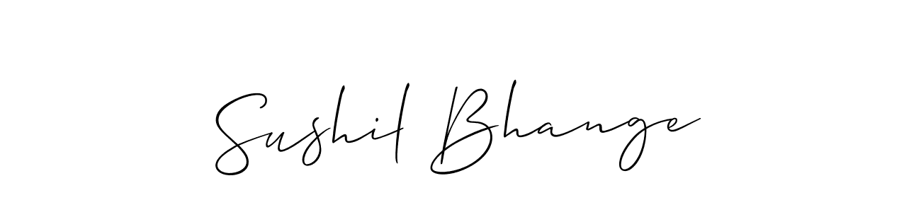 Use a signature maker to create a handwritten signature online. With this signature software, you can design (Allison_Script) your own signature for name Sushil Bhange. Sushil Bhange signature style 2 images and pictures png