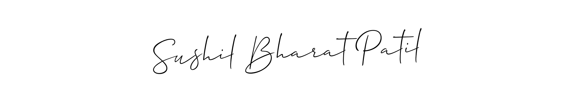 Make a beautiful signature design for name Sushil Bharat Patil. With this signature (Allison_Script) style, you can create a handwritten signature for free. Sushil Bharat Patil signature style 2 images and pictures png