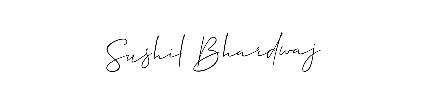Similarly Allison_Script is the best handwritten signature design. Signature creator online .You can use it as an online autograph creator for name Sushil Bhardwaj. Sushil Bhardwaj signature style 2 images and pictures png