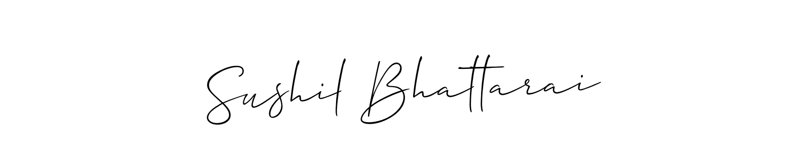 It looks lik you need a new signature style for name Sushil Bhattarai. Design unique handwritten (Allison_Script) signature with our free signature maker in just a few clicks. Sushil Bhattarai signature style 2 images and pictures png