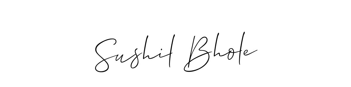 Use a signature maker to create a handwritten signature online. With this signature software, you can design (Allison_Script) your own signature for name Sushil Bhole. Sushil Bhole signature style 2 images and pictures png