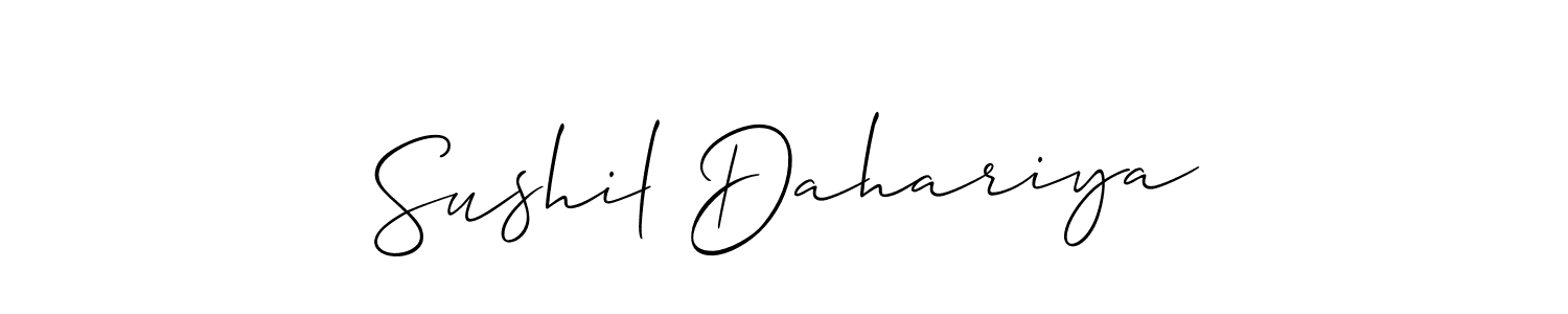 Also You can easily find your signature by using the search form. We will create Sushil Dahariya name handwritten signature images for you free of cost using Allison_Script sign style. Sushil Dahariya signature style 2 images and pictures png