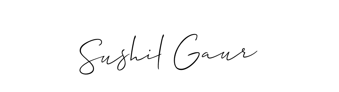 Check out images of Autograph of Sushil Gaur name. Actor Sushil Gaur Signature Style. Allison_Script is a professional sign style online. Sushil Gaur signature style 2 images and pictures png