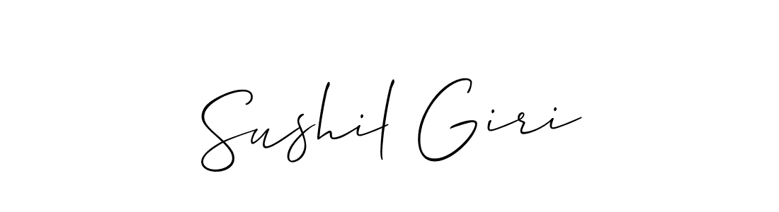 How to make Sushil Giri name signature. Use Allison_Script style for creating short signs online. This is the latest handwritten sign. Sushil Giri signature style 2 images and pictures png