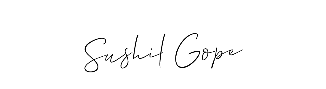 This is the best signature style for the Sushil Gope name. Also you like these signature font (Allison_Script). Mix name signature. Sushil Gope signature style 2 images and pictures png