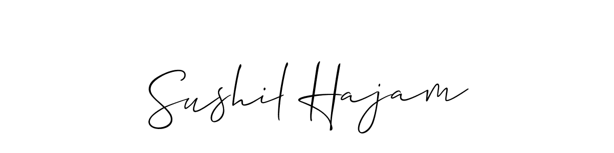 Similarly Allison_Script is the best handwritten signature design. Signature creator online .You can use it as an online autograph creator for name Sushil Hajam. Sushil Hajam signature style 2 images and pictures png