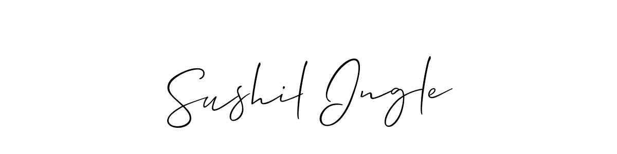 Check out images of Autograph of Sushil Ingle name. Actor Sushil Ingle Signature Style. Allison_Script is a professional sign style online. Sushil Ingle signature style 2 images and pictures png
