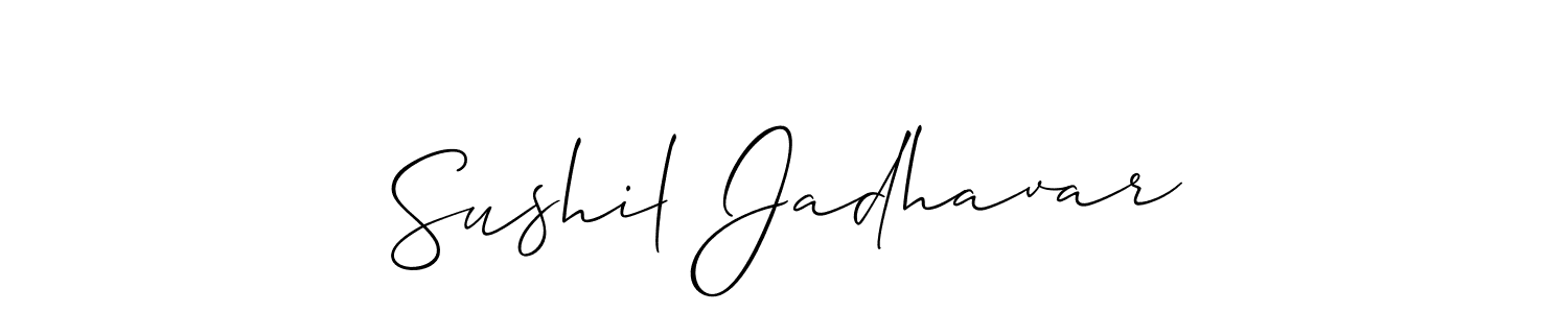 Similarly Allison_Script is the best handwritten signature design. Signature creator online .You can use it as an online autograph creator for name Sushil Jadhavar. Sushil Jadhavar signature style 2 images and pictures png