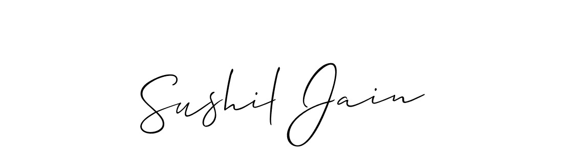 The best way (Allison_Script) to make a short signature is to pick only two or three words in your name. The name Sushil Jain include a total of six letters. For converting this name. Sushil Jain signature style 2 images and pictures png