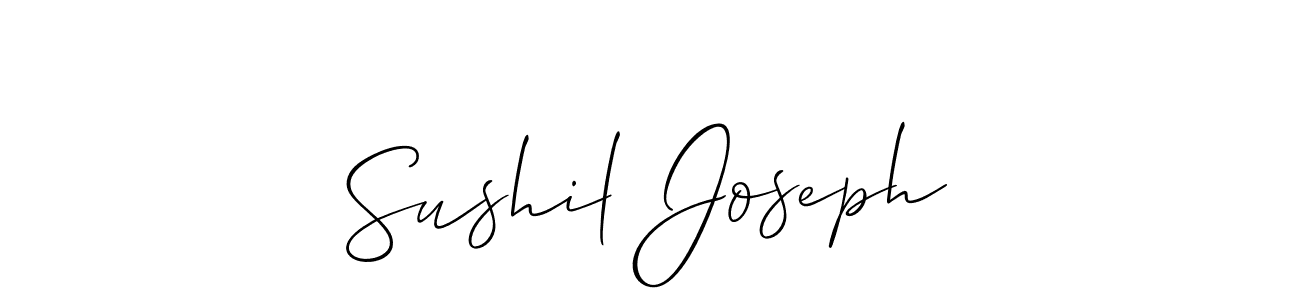 It looks lik you need a new signature style for name Sushil Joseph. Design unique handwritten (Allison_Script) signature with our free signature maker in just a few clicks. Sushil Joseph signature style 2 images and pictures png