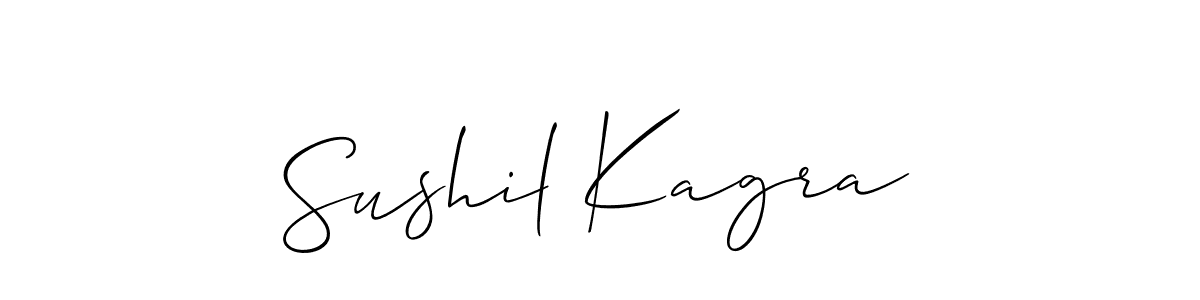 Sushil Kagra stylish signature style. Best Handwritten Sign (Allison_Script) for my name. Handwritten Signature Collection Ideas for my name Sushil Kagra. Sushil Kagra signature style 2 images and pictures png