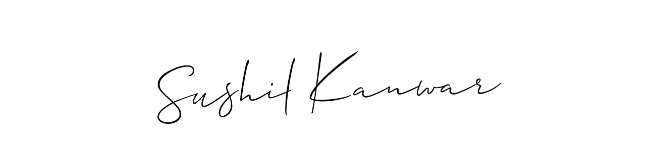 It looks lik you need a new signature style for name Sushil Kanwar. Design unique handwritten (Allison_Script) signature with our free signature maker in just a few clicks. Sushil Kanwar signature style 2 images and pictures png