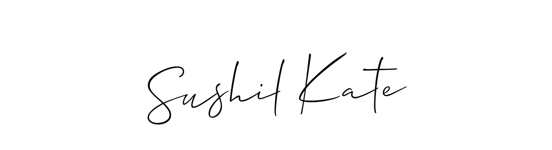 How to Draw Sushil Kate signature style? Allison_Script is a latest design signature styles for name Sushil Kate. Sushil Kate signature style 2 images and pictures png