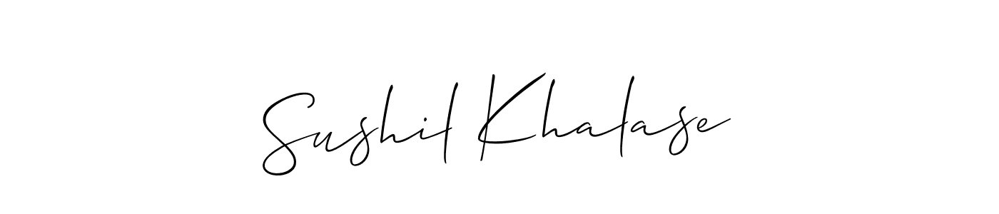 Create a beautiful signature design for name Sushil Khalase. With this signature (Allison_Script) fonts, you can make a handwritten signature for free. Sushil Khalase signature style 2 images and pictures png