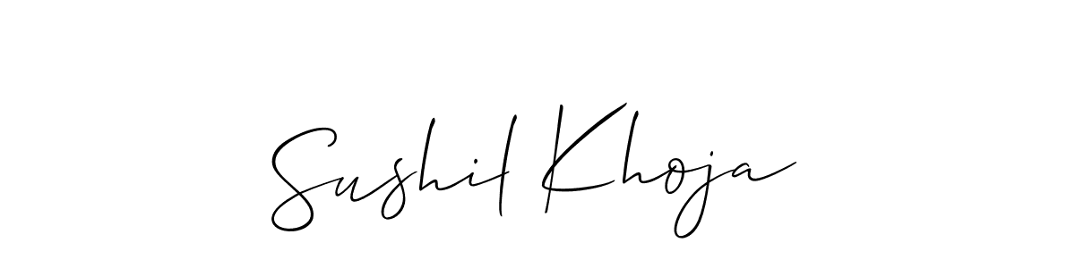 Use a signature maker to create a handwritten signature online. With this signature software, you can design (Allison_Script) your own signature for name Sushil Khoja. Sushil Khoja signature style 2 images and pictures png