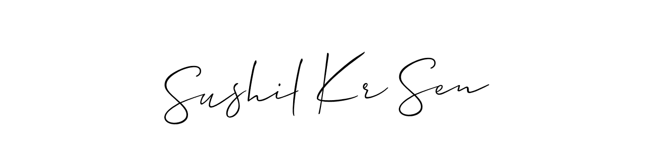 Check out images of Autograph of Sushil Kr Sen name. Actor Sushil Kr Sen Signature Style. Allison_Script is a professional sign style online. Sushil Kr Sen signature style 2 images and pictures png