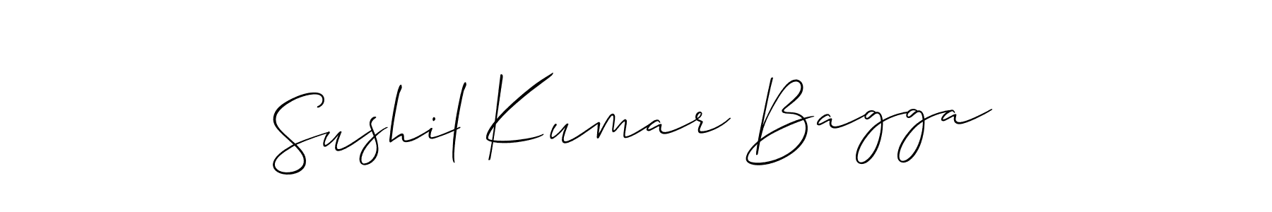 How to Draw Sushil Kumar Bagga signature style? Allison_Script is a latest design signature styles for name Sushil Kumar Bagga. Sushil Kumar Bagga signature style 2 images and pictures png