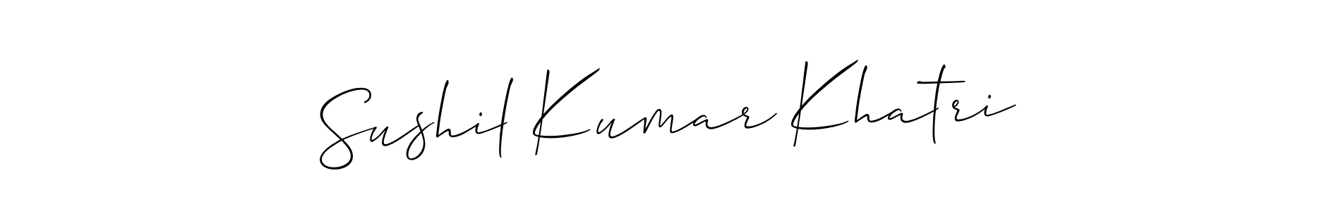 Sushil Kumar Khatri stylish signature style. Best Handwritten Sign (Allison_Script) for my name. Handwritten Signature Collection Ideas for my name Sushil Kumar Khatri. Sushil Kumar Khatri signature style 2 images and pictures png