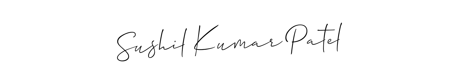 How to make Sushil Kumar Patel name signature. Use Allison_Script style for creating short signs online. This is the latest handwritten sign. Sushil Kumar Patel signature style 2 images and pictures png